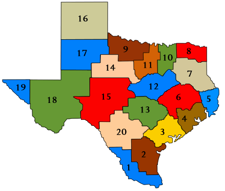 TEA Service Center Map