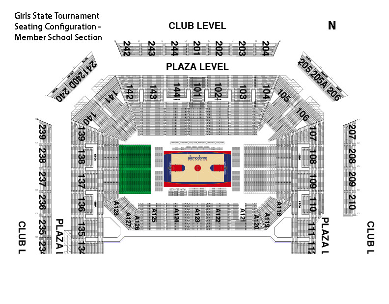 Alamodome Seating Chart Uil Basketball