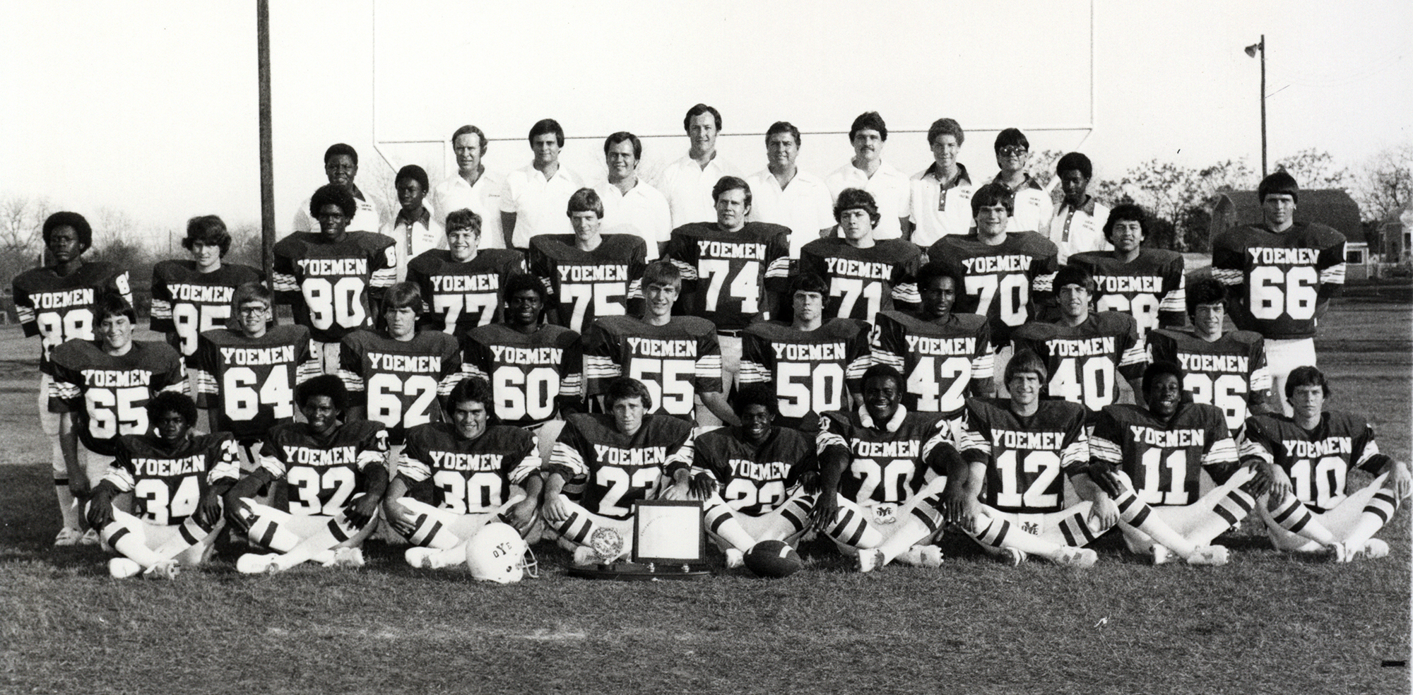 The State Championship Football team at Cameron Yoe High School in 1981. Dr. Pool is #23 on the front row.