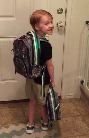 Graham on his first day of school