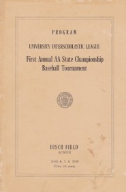 1949 State Baseball Championship program