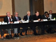 Members of the Legislative Council, UIL Executive Director Charles Breithaupt and Policy Director Mark Cousins listen to speakers at the 2009 October meeting. Photo by Jeanne Acton