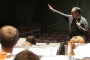 Kerry Taylor works with the band at Westlake High School. He has directed the UIL marching band there for more than 30 years. 