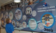 The timeline highlights the growth of UIL Swimming and Diving. 